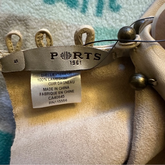 Ports 1961 taupe leather gloves - Picture 7 of 9